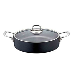 Cazuelas Elegantes para Comedor, Diseño Clásico, Asas de Metal Plateado Duraderas de Hoteles de Lujo, Tapa de Vidrio - Product Image 1