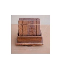 Dessous de verre en bois de manguier faits à la main meilleur tapis de tasse de cuisine imprimé en émail utilisation de table pour la vaisselle et la protection des meubles - Product Image 4