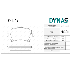 A3 Audi (8L1 8P1) A4 (8E); ที่นั่ง Altea XL Leon; Skoda Octavia II Yeti; VW ชุดผ้าเบรคหลังกอล์ฟ - Product Image 1