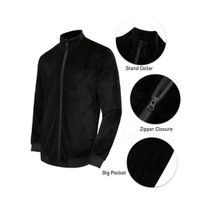 <b>Men's</b> Customized Reversible Waterproof <b>Velvet</b> Tracksuit Set Winter Street Wear 100% Cotton Bulk Wholesale - Product Image 5