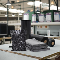 Sacs sous vide en nylon/PE noir et transparent, sacs sous vide gaufrés pour viandes