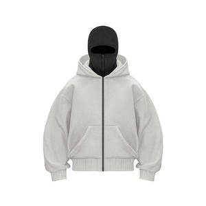 Sweat à capuche double Ninja pour homme Masque complet zippé lourd GSM Fleece Spring Season hoodies - Product Image 3