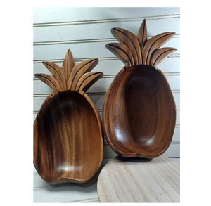 Wood <b>Bowl</b> Pineapple Shape Design Restaurants Parties Manufacture Flatware Wood <b>Dessert</b> <b>Bowl</b> - Product Image 2