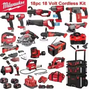 MEILLEURES VENTES Milwaukeee 2695-15 Kits combinés d'outils électriques pour outils lithium-ion industriels et bricolage sans fil M18 20V