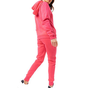 Ensemble de survêtement zippé personnalisé pour homme en polyester/coton respirant, poids moyen, avec sweat à capuche et pantalon de survêtement, couleur unie, grandes tailles, pour l'hiver - Product Image 2