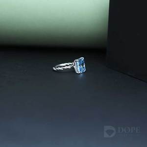 เครื่องประดับเพชรเม็ดสีฟ้าประกายเพชรโมอิส DLR-0055ห้องแล็บ1.25ct จัดงานแต่งงานมีสไตล์ S925 - Product Image 5
