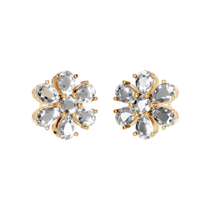 Igi ทองแท้14K อันหรูหราได้รับการรับรองจากห้องปฏิบัติการต่างหูเม็ดเดี่ยวลายดอกไม้ประดับเพชรของขวัญอย่างประณีตแวววาว - Product Image 3