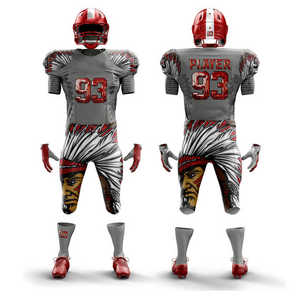 Tenues de football américain personnalisées avec logo imprimé, grandes tailles, respirantes, 100 % polyester, haute qualité, été – Vente chaude - Product Image 1