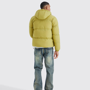 Chaqueta acolchada con estampado personalizado para hombre, chaqueta de invierno informal con logotipo personalizado para hombre, chaqueta acolchada con bolsillos - Product Image 4