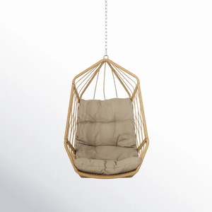 Balançoire pivotante durable Astraya en bois massif courbé avec finition en teck Design moderne et confortable pour le patio et l'extérieur. - Product Image 2