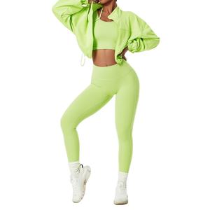 Hot Sale Embroidered Fashion <b>Women</b> 2 Piece Set Hooded <b>Top</b> Legging Solid <b>Fleece</b> Tracksuit Breathable Eco-Friendly 2026 - Product Image 2
