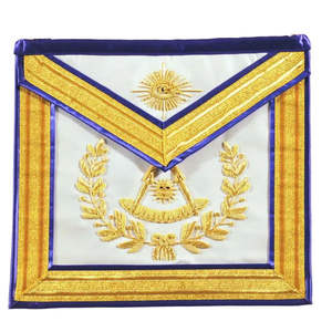 Personalizado Masonic Regalia Craft Master Masons MM Delantal Oficial Collar Turquoise Blue Ribbon Technics craft - Product Image 5