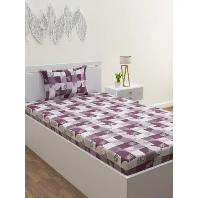 퍼플 컬러 싱글 침대 시트 1 베개 커버 침대 시트 대량 속도로 사용자 정의 홈 섬유 인쇄 침대 제조 업체