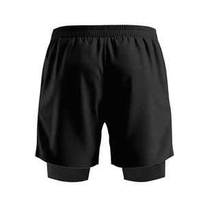 2025 superventas gimnasio corto Dry-Fit levantamiento de pesas ropa deportiva gimnasio correr ajustado y camisas hombres venta al por mayor hombres 2 en 1 pantalones cortos - Product Image 6