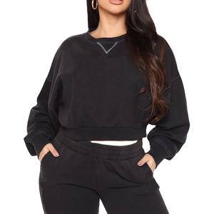 Femmes automne hiver pantalons de survêtement ensemble épais polaire survêtement avec fermeture éclair à capuche 100% coton survêtement écologique survêtement 2026 - Product Image 5