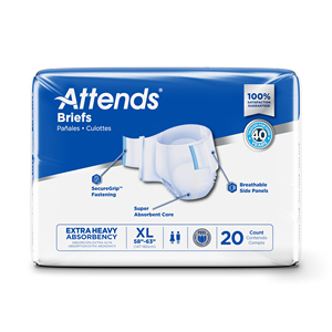 Couches absorbantes pour adultes Attends Bariatric Brief Ultimate Absorbency XL 58"-63" Protection contre l'incontinence pour hommes et femmes. Sac 20 - Product Image 5