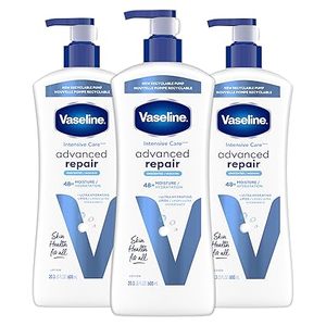 Loción Corporal Vaseline Intensive Care Sin Perfume, Reparación Avanzada, Ultra Hidratante con Lípidos para Piel Extremadamente Seca, 20.3oz, Paquete de 3 - Product Image 3