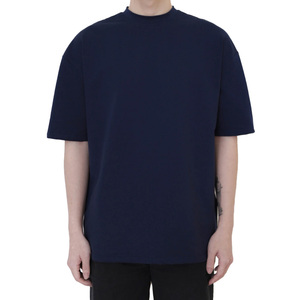 เสื้อยืดทรงบ็อกซี่แบบครอปใหม่ สไตล์เทรนดี้สำหรับผู้ชาย เสื้อยืดคอกลมแขนสั้นผ้าฝ้ายคลาสสิก เนื้อผ้าคอตตอนหนา - Product Image 4