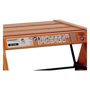 TIALZO Walnut 348106 Wooden <b>Step</b> <b>Stool</b> (3 <b>Steps</b>) for Foppapedretti Premium Ladder Product - Product Image 3