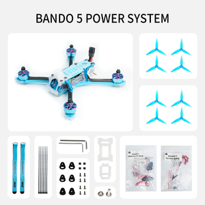 Kit de système d'alimentation pour drone FPV Axisflying, cadre en fibre de carbone, hélice, combo moteur brushless FC ESC, kit combo puissance Bando 5 - Product Image 2