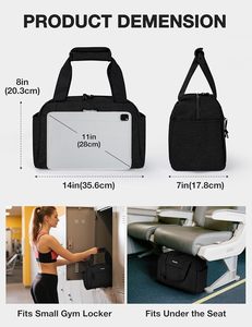 Petit sac de sport pour femmes et hommes, sac de voyage léger et compact avec plusieurs poches, sac de sport pour les voyages et l'entraînement. - Product Image 3