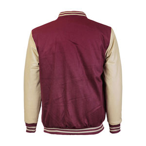 Vestes Letterman Varsity de qualité supérieure col montant en laine véritable corps et manches en cuir broderie 3D personnalisée vêtements d'hiver pour hommes - Product Image 6