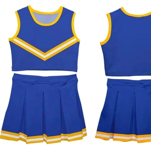 Wholesale Toddler Girls Cheerleader Uniform V-Neck Vest and Pleated <b>Skirt</b> 2Pcs Yoga Sports Outfits - Product Image 4