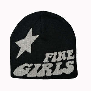 Bonnet en tricot Jacquard personnalisé de haute qualité Patch en cuir solide Logo 3D broderie bouffée impression à revers caractéristique unisexe - Product Image 2