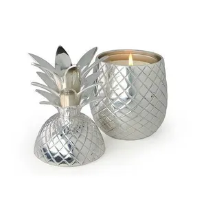 Gold Plated Hammered Design New Metal Candle Jar for Home Hotel Decor Usage Metal Candle Lighting Jar in Wholesale Cheap Price - Product Image 4