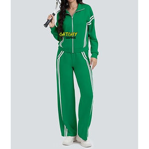 Vente en gros d'ensemble de survêtements personnalisés pour femmes ensemble de survêtement de sport pour femmes ensemble de haut à manches longues et de jogging pour femmes - Product Image 5