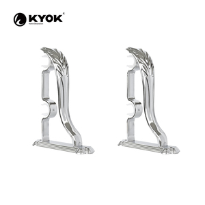 Sujetadores de Cortinas Metálicos KYOK, Diseño Curvo, Estilo Tradicional, Acabado Antioxidante, Colores Plata, Oro y Bronce - Product Image 2