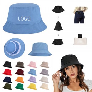 Nuevo Unisex personalizado 3D bordado 100% algodón sarga lavabo cubo gorras sombreros con forro de seda satinada brillante y logotipo en el interior - Product Image 6