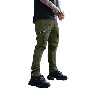 กางเกงคาร์โก้ผู้ชายแบบซ้อนบางมีกระเป๋าหลายช่องกางเกงซ้อนกันตัวยาวมีซิปติดโลโก้ส่วนตัวใหม่2025 - Product Image 5