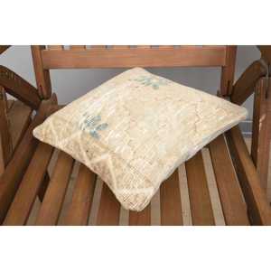 Almohada de lana Beige Ikat de 12x12 pulgadas, almohada cuadrada rústica Premium, técnica tejida portátil para uso en el hogar y el sofá para Navidad - Product Image 4