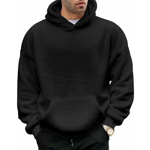 Sweat-shirt pour homme tendance, couleur unie, de haute qualité, respirant, avec de grandes poches - Product Image 5