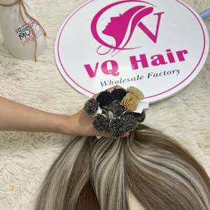 Top qualité kératine I-TIP mélange couleur naturel droit vierge cheveux 100% vietnamien cheveux bruts - Product Image 2