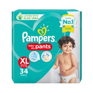 สำหรับ Pampers กางเกงผ้าอ้อมเด็ก XL (12-17) กก. 34ชิ้นทำจากผ้าฝ้าย - Product Image 1