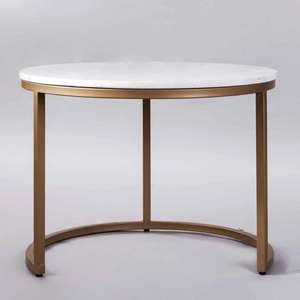 Mesa auxiliar de metal única y duradera con encanto antiguo y artesanía Premium adecuada tanto para Decoración - Product Image 3