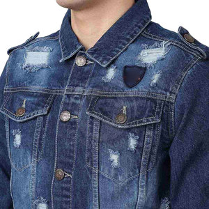 Vêtements décontractés couleur unie jeans pour hommes veste d'hiver streetwear nouvelle mode confortable veste en jean pour hommes - Product Image 5