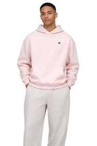 Sudadera con Capucha de Felpa de Algodón para Hombre, Oversize, Rosa Suave, Estilo Urbano, Logotipo Personalizado, MOQ Bajo, Alta Calidad, OEM - Product Image 5
