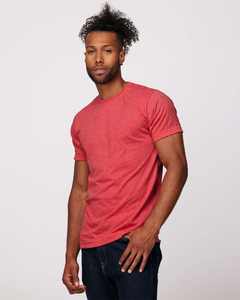New Fashion Customized 100% Cotton Poly Blend Eco-Friendly Quick Dry Ultra Soft Breathable Heather <b>Red</b> Crew Neck Stylish <b>T</b>-<b>Shirt</b> - Product Image 2