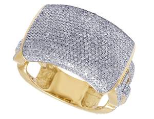 Hip Hop Luxury Gold Plated 925 Sterling Silver Iced Out VVS Moissanite Diamond Party <b>Ring</b> for Men - Product Image 3