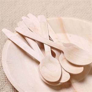 Meilleure vente de cuillère en bois jetable écologique de 16cm pour le camping - Product Image 2