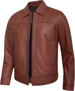Fashionable Best Winter Men's Leather <b>Jacket</b> <b>Plus</b> <b>Size</b> Solid Pattern <b>Waterproof</b> Windproof Reasonable Price - Product Image 2