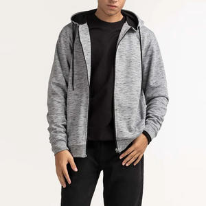 Nueva llegada Plain Dyed Men Zip Up Hoodie / Custom Pattern Men Precio más barato Zipper Hoodie para la venta - Product Image 1