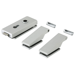 DORMA-GLAS Classic STUDIO Glass <b>Door</b> Fitting <b>Light</b> Alloy with Silver Anodized PZ DIN for Left/Right Office Supplies - Product Image 3