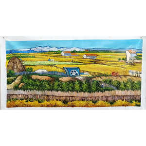 27.5x71 pollici pittura a olio fatta a mano arte 100% dipinto a mano campo paesaggio classico 3D Texture per la decorazione del soggiorno - Product Image 6
