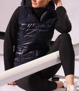 Softshell Ecuestre Puffer Chaleco con cuello en V Botón Costura reforzada Paneles transpirables Impermeable a prueba de viento Active Trail Riding - Product Image 4