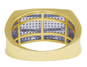 Joyería fina con tachuelas de diamantes redondos de moissanita totalmente helada de alta calidad en anillo de plata esterlina para hombres joyería de regalo - Product Image 5