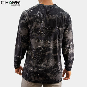 Poliéster y algodón Ropa de pesca personalizada Camisa de pesca de manga larga 2025 Venta caliente Nuevo diseño Sublimación Hombre Fitness Camisas - Product Image 3